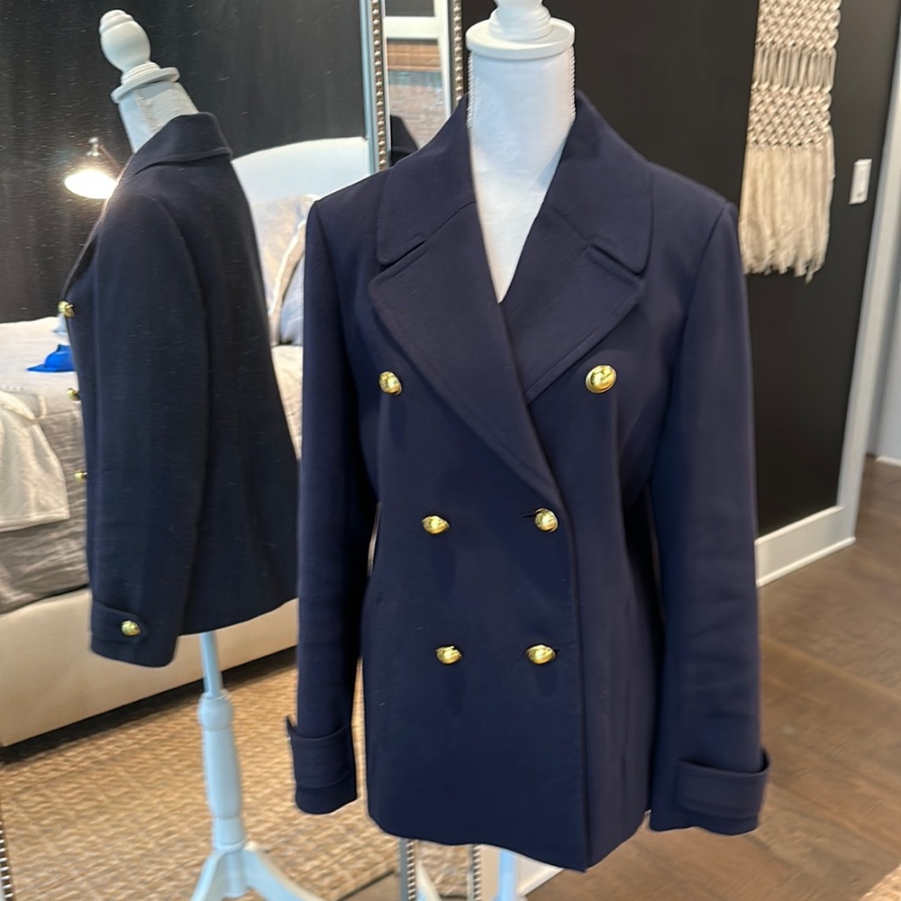 Loft navy double breasted blazer